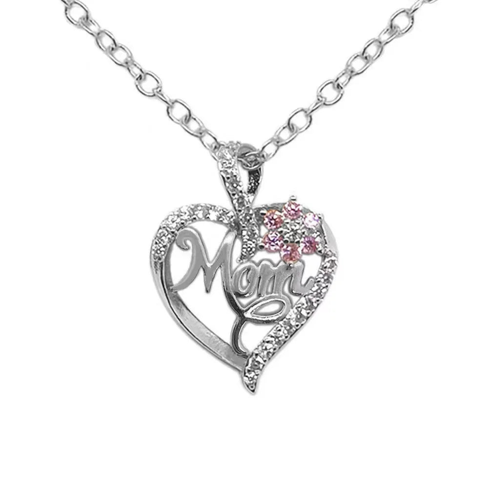 Gold Heart Mom Charm Necklace - Jeglowstore