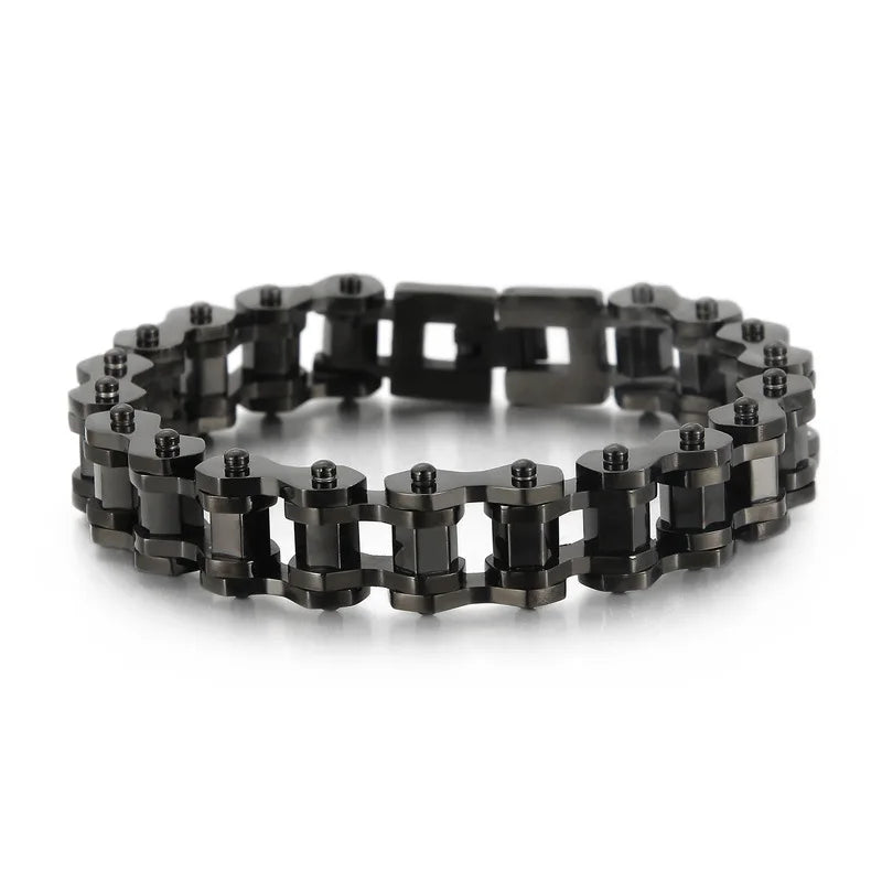 Retro Heavy Stainless Steel Motorcycle Chain Bracelet - Jeglowstore