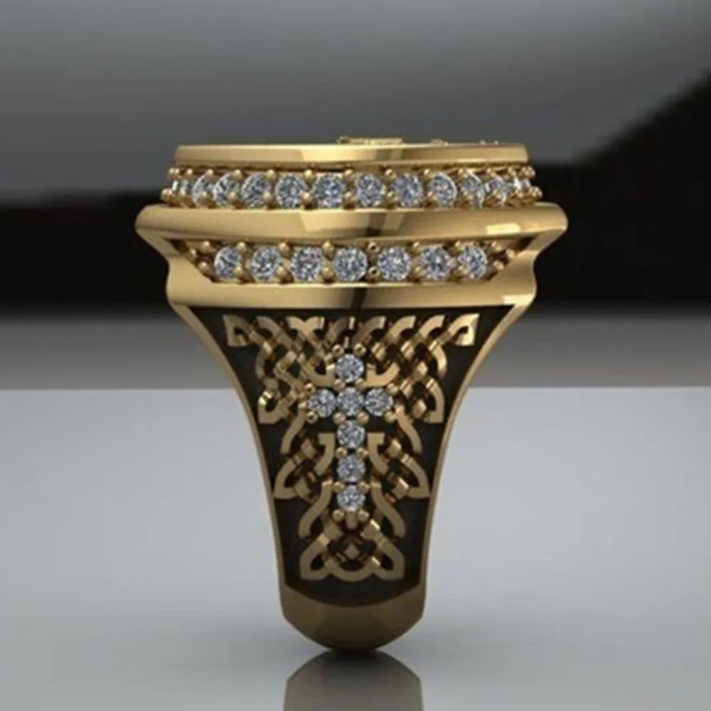 Luxury Men’s Retro Totem Ring - Jeglowstore
