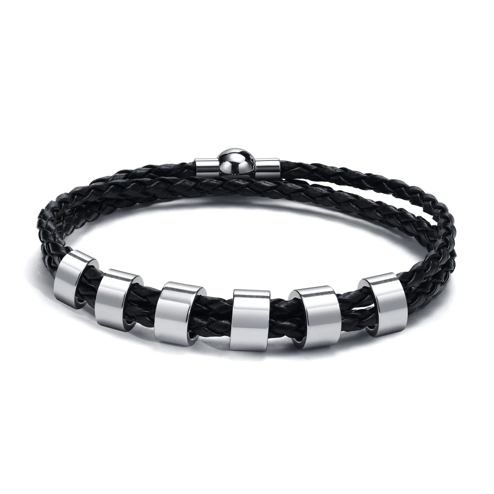 Custom Name Braided Leather Men’s Bracelet - Jeglowstore