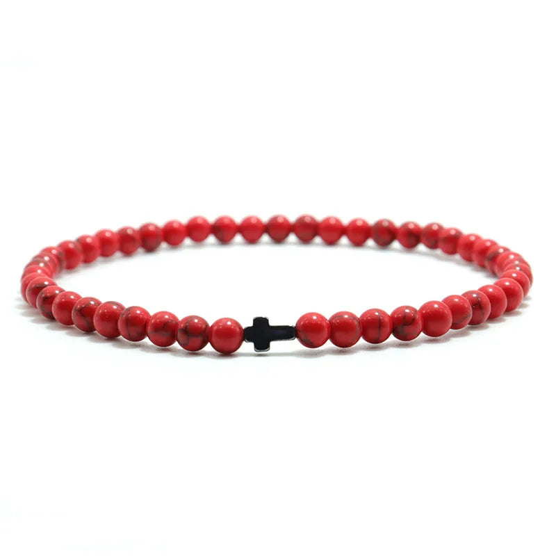 Tiger Eye Stone Cross Bracelet - Jeglowstore