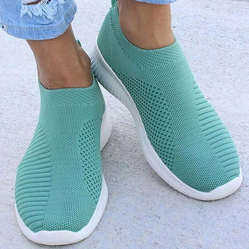 Women’s White Slip-On Casual Sneakers - Jeglowstore
