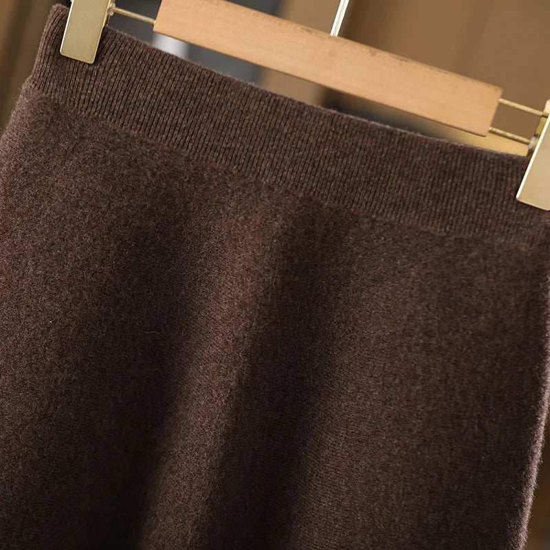 Merino Wool A-Line Mini Skirt