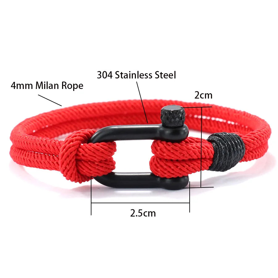 Men’s Braided Cord Outdoor Bracelet - Jeglowstore