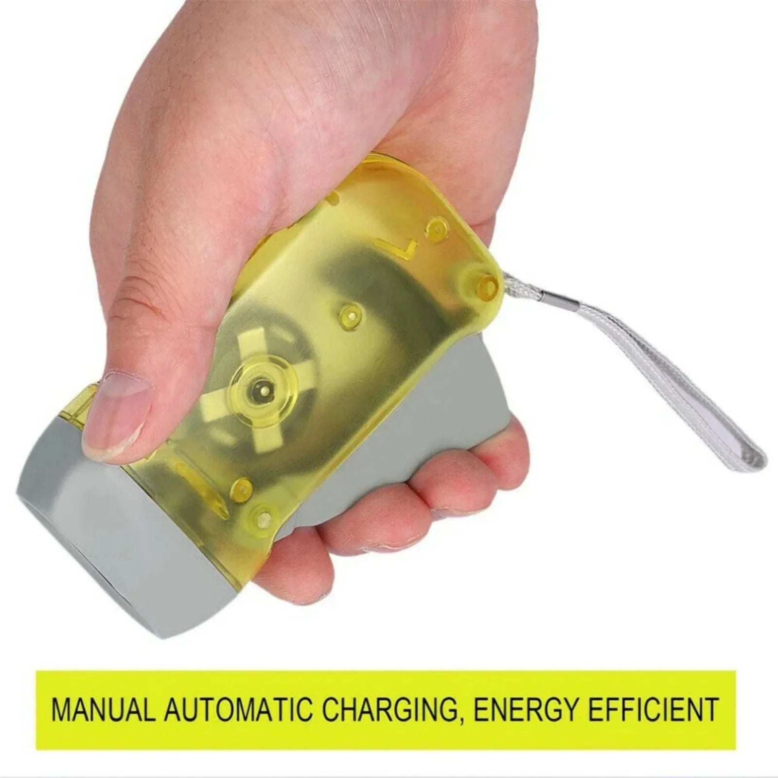 3 LED Hand Pressing Dynamo Crank Power Wind Up Flashlight Torch Light Hand Press Crank Camping Lamp Light for Outdoor Home - Jeglowstore