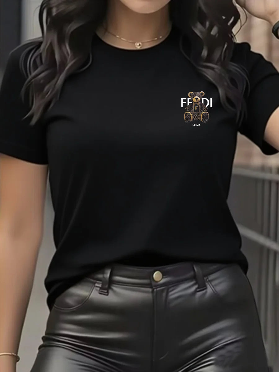 Women’s Teddy Bear Graphic T-Shirt - Jeglowstore