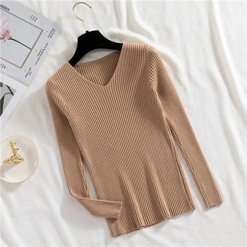 Women’s Solid Color Knit Sweatert - Jeglowstore