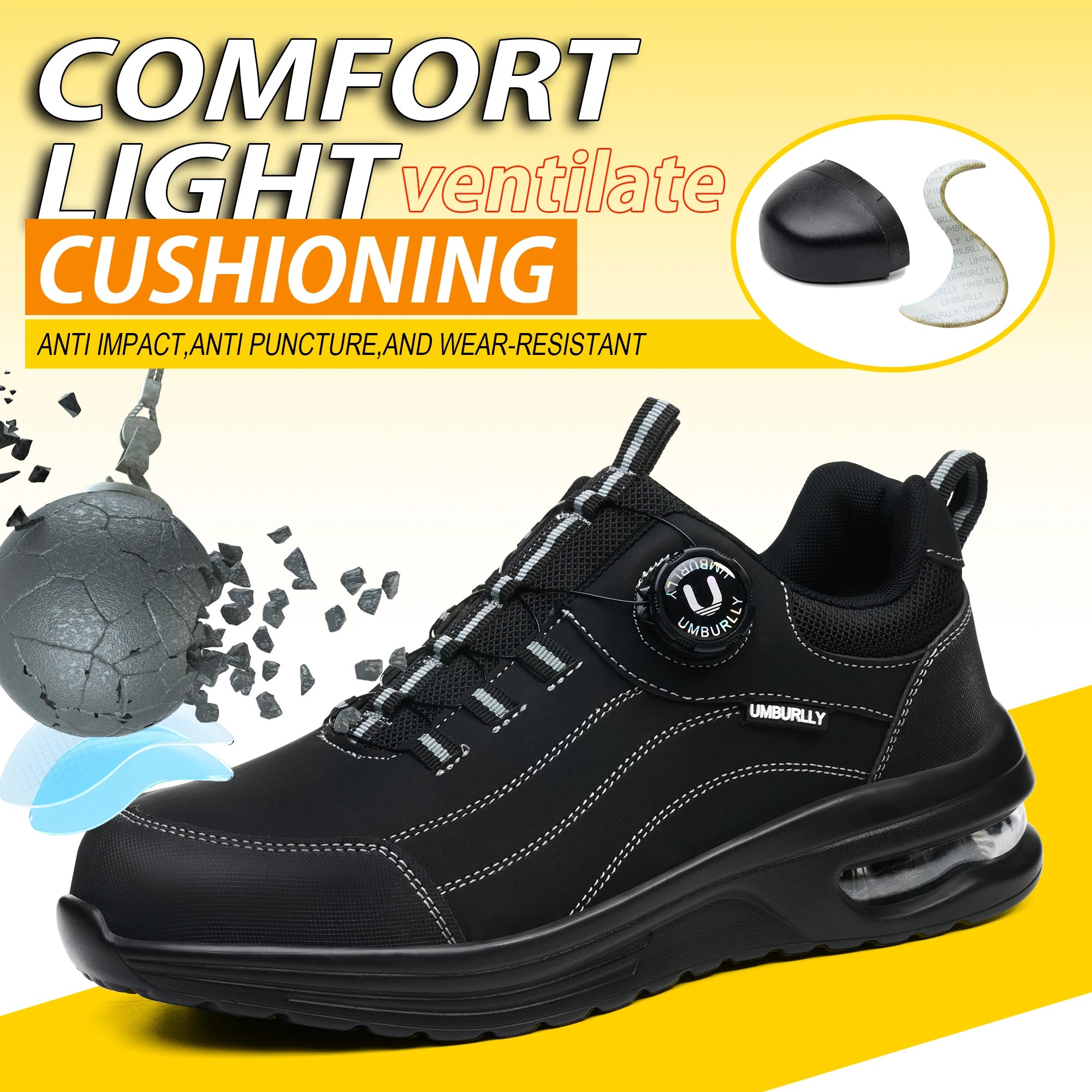 Men’s Air Cushion Safety Work Shoes - Jeglowstore
