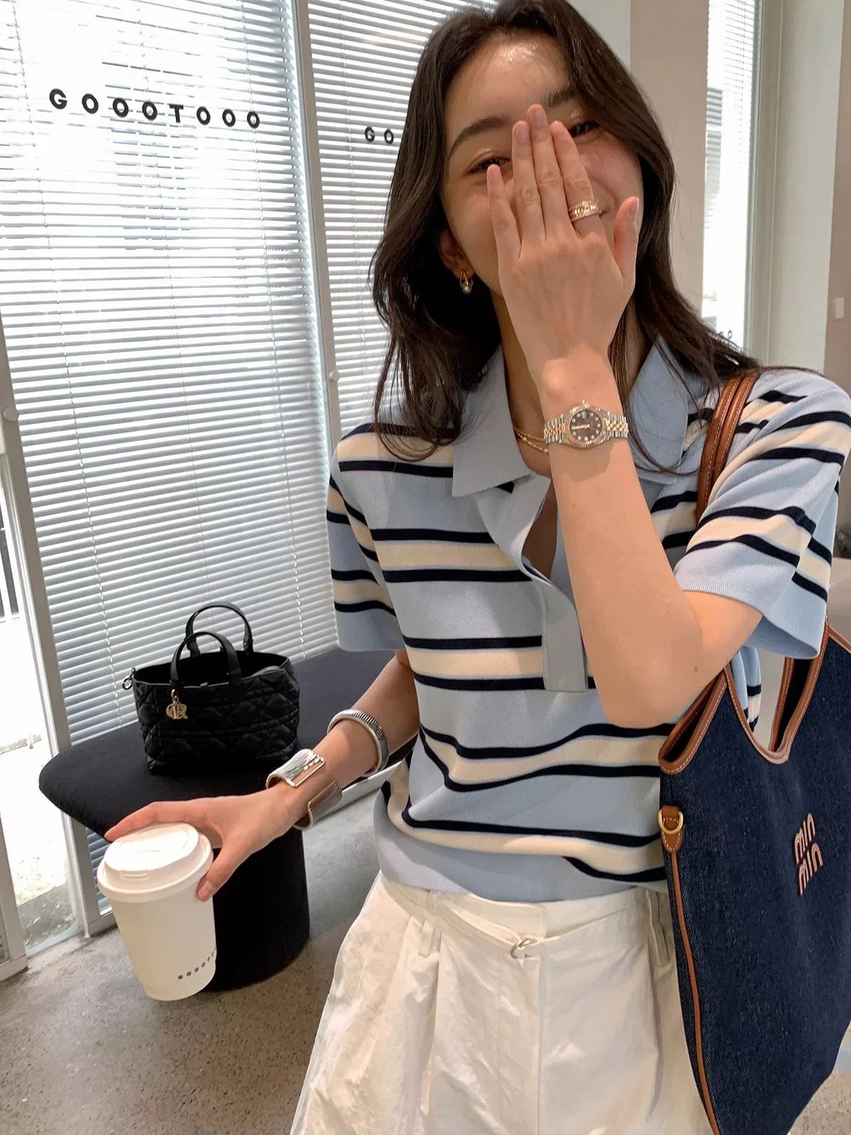 Women’s Classic Polo Knit Pullover - Jeglowstore