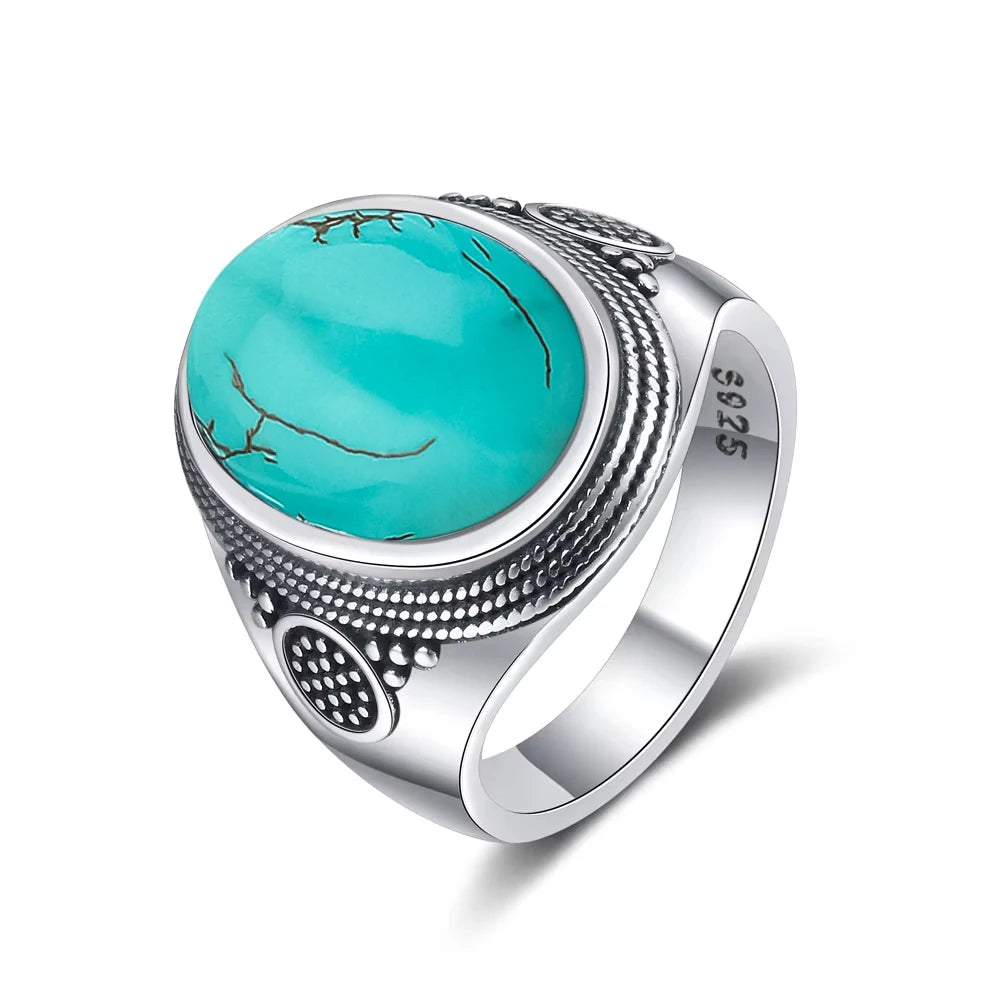 Vintage Black Onyx Sterling Silver Ring - Jeglowstore