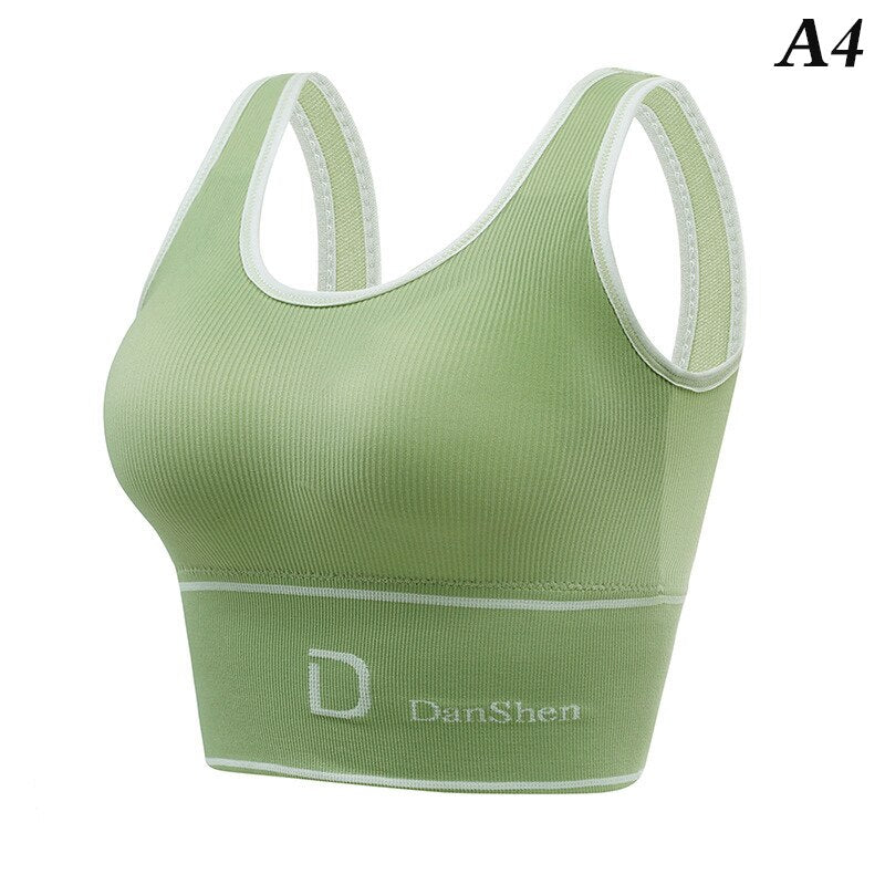 1PC Summer New Style Breathable Inner and Outer Wear Vest Women No Steel Ring Gather Sports Underwear Sport Bra Workout Top