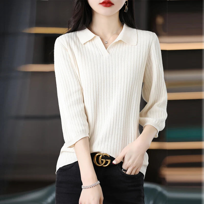 Women’s Cotton Polo Knit T shirt