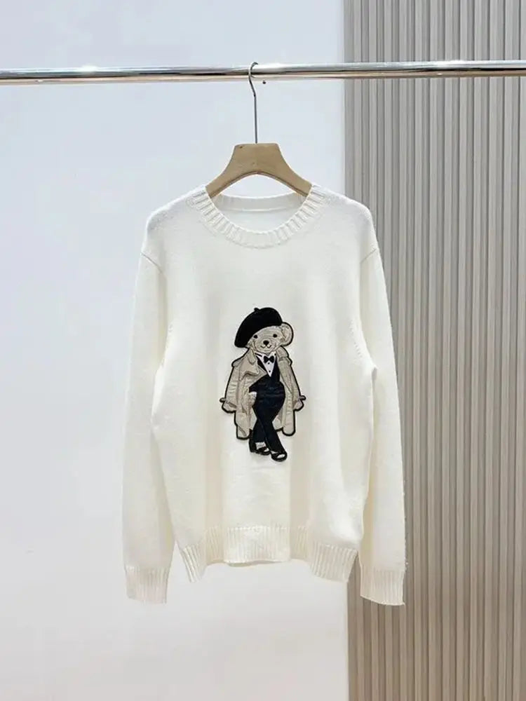 Women’s Luxury Bear Knit Sweater - Jeglowstore