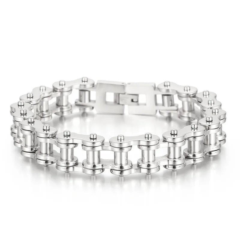 Retro Heavy Stainless Steel Motorcycle Chain Bracelet - Jeglowstore