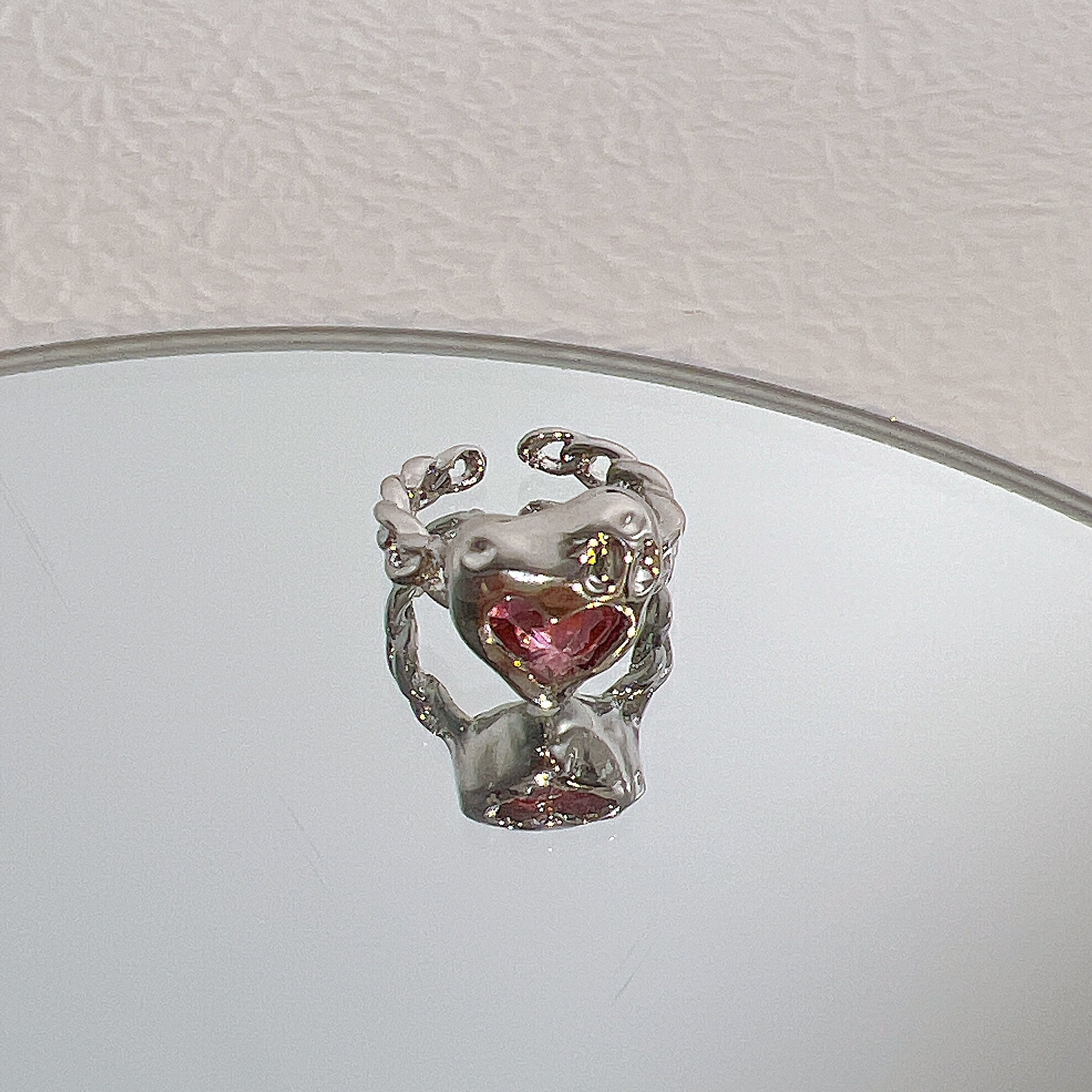 Gold Color Heart Zircon Rings Set For Women Girls Adjustable Minimalism Luxury Twist Ring Fashion 2023 New Jewelry Trendy Gifts