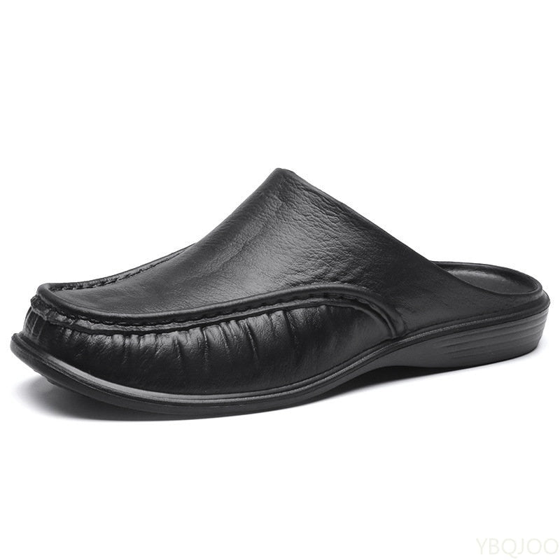 Shoes Men's Slippers EVA Slip on Flats Shoes Walking Men Half Slipper Comfortable Soft Household Sandals Size 40-47 2023