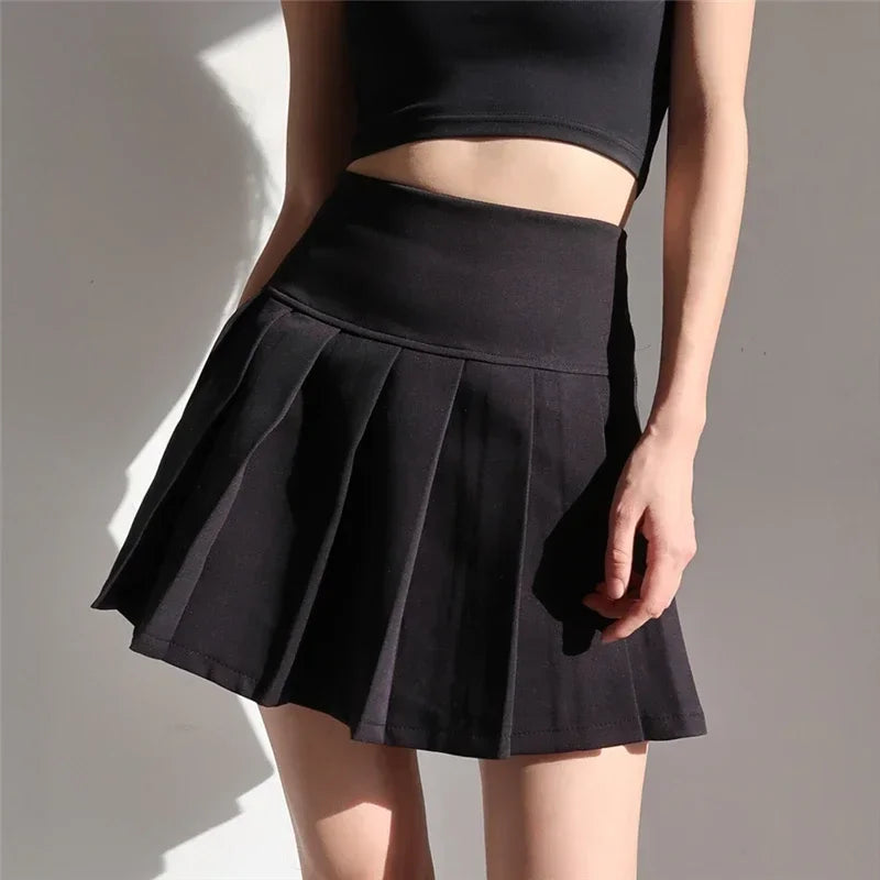 High Waist Pleated Mini Skirt - Jeglowstore