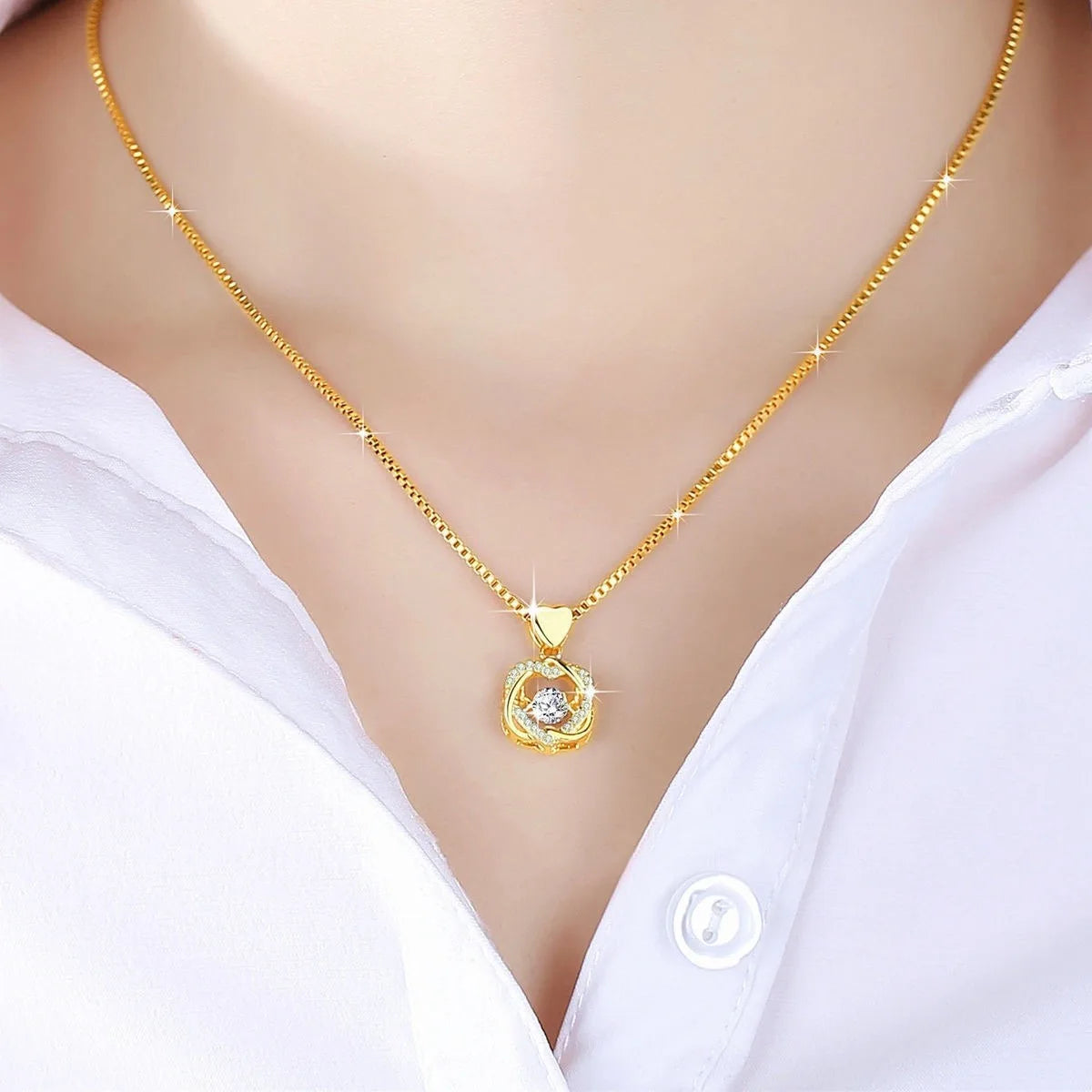 Luxury 24K Pure Gold Collarbone Chain - Jeglowstore