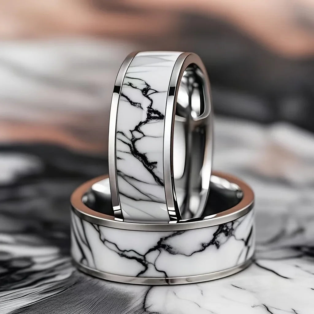 Turquoise Stainless Steel Rings - Jeglowstore