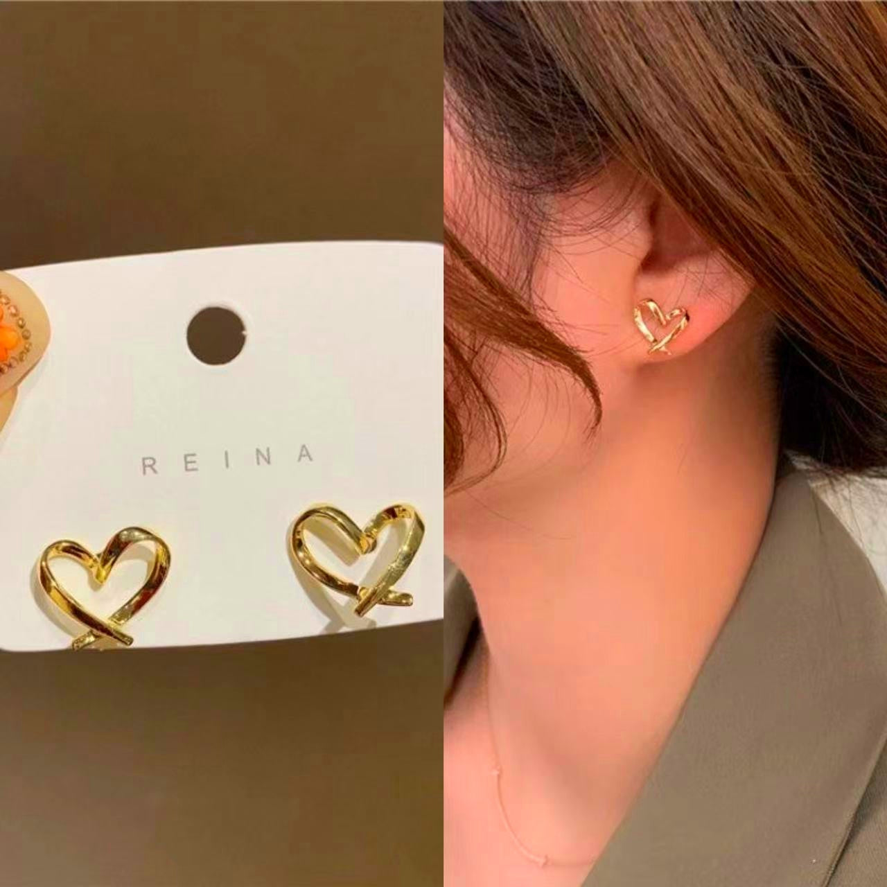 Small Stud Earring For Woman Golden Crystal Shinning Luxury Girl Jewelry Christmas Gift Wedding Accessories Trendy Ear Rings