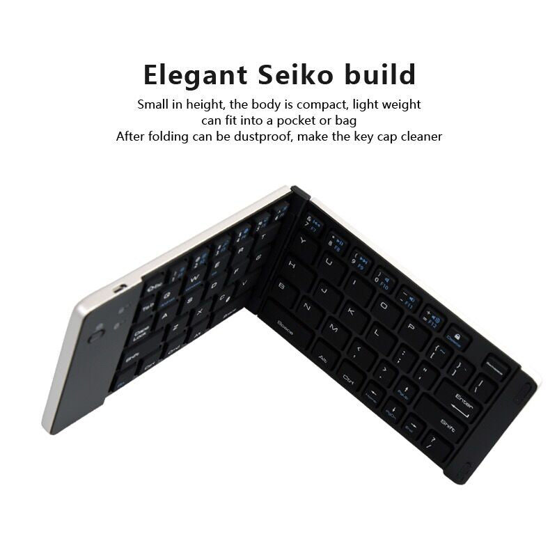 2022 Recargeable Keyboard Portable Universal Wireless Bluetooth-compatible Foldable Folding iPhone iPad Android mini Keyboard