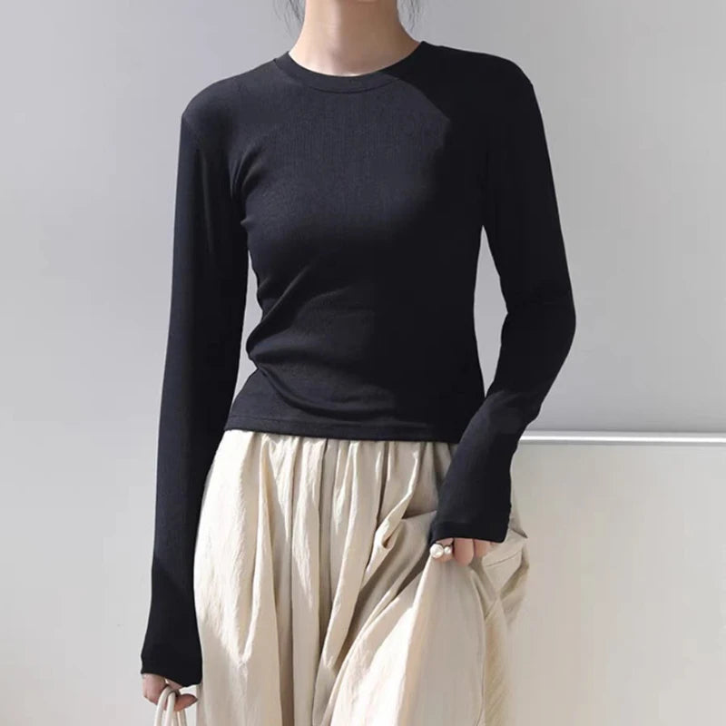 Women’s Basic Long Sleeve T-Shirt - Jeglowstore