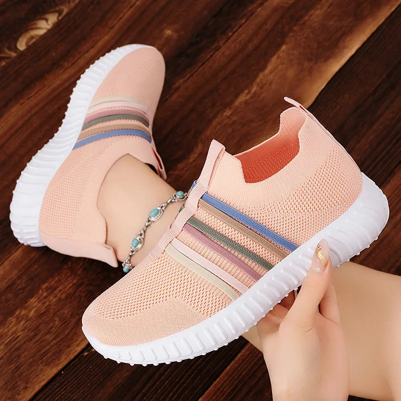 Women’s White Slip-On Casual Sneakers - Jeglowstore