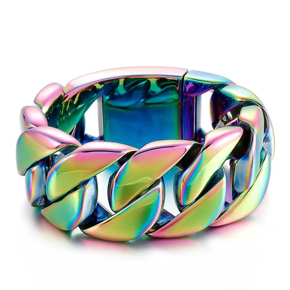 Silver Tone Cuban Curb Bracelet - Jeglowstore