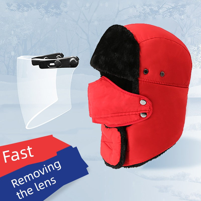 Women's Winter Cold-Proof Cycling Warm Artifact Eye Protection Hat - Jeglowstore