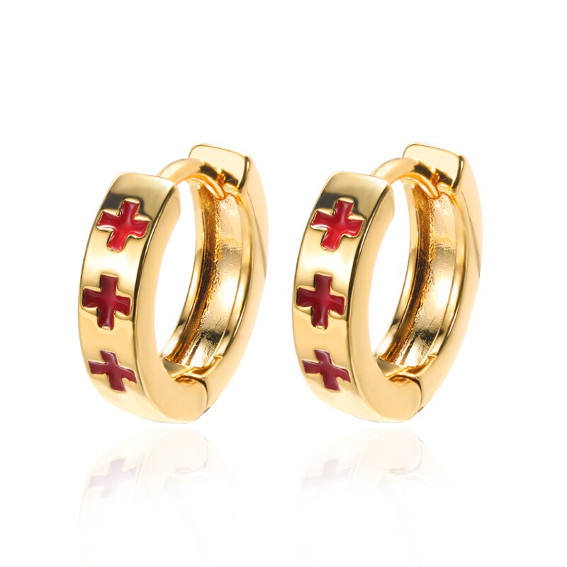 Vintage Geometric Metal Earrings For Women Punk Cross Dangle Moon Earrings 2022 Trend of Earrings Ear Piercing Jewelry