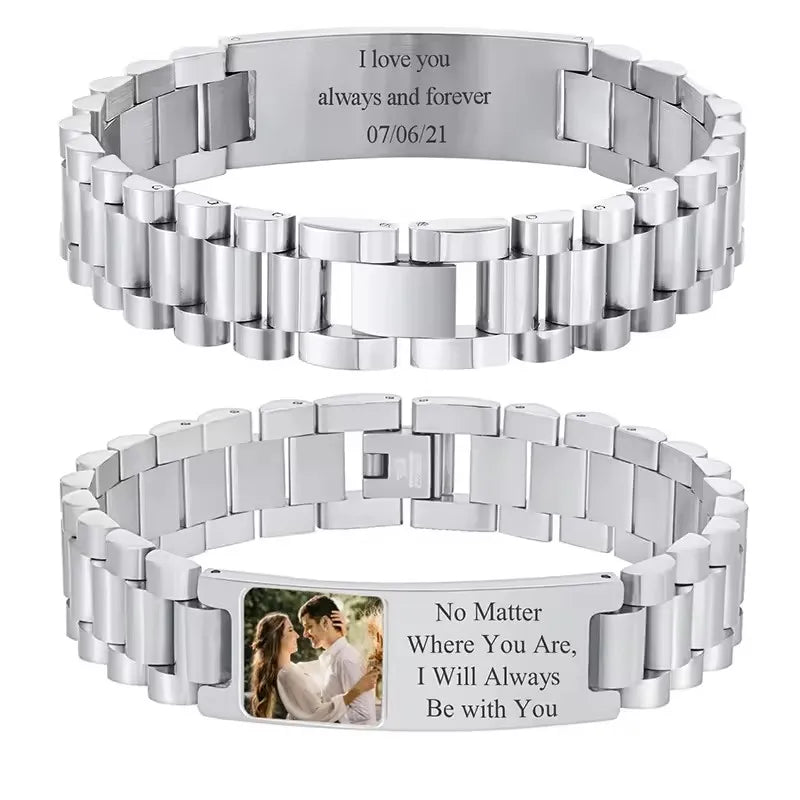 Personalized Stainless Steel ID Bracelet - Jeglowstore