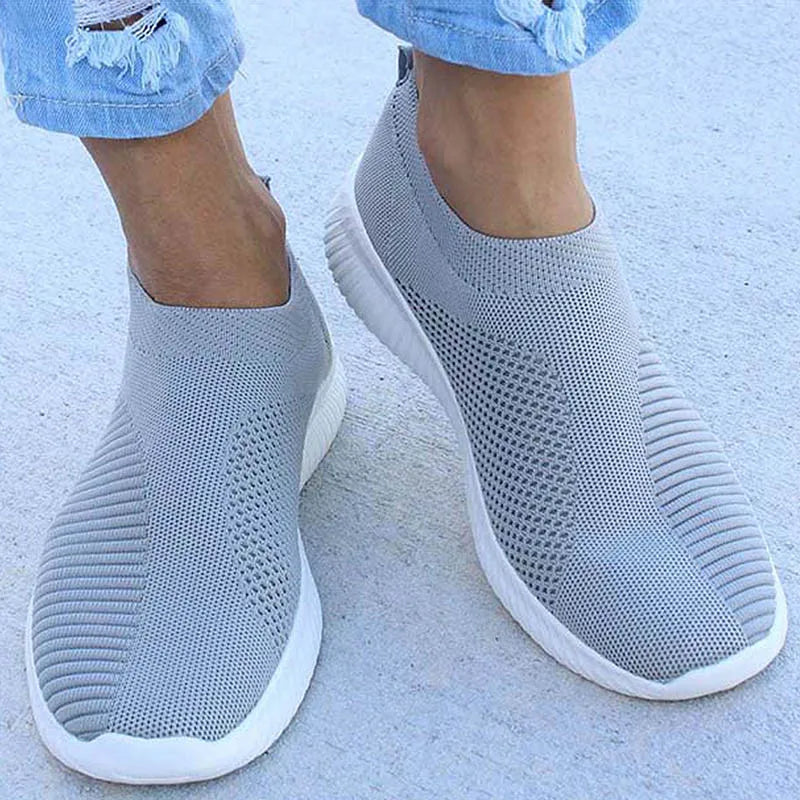 Women’s White Slip-On Casual Sneakers - Jeglowstore