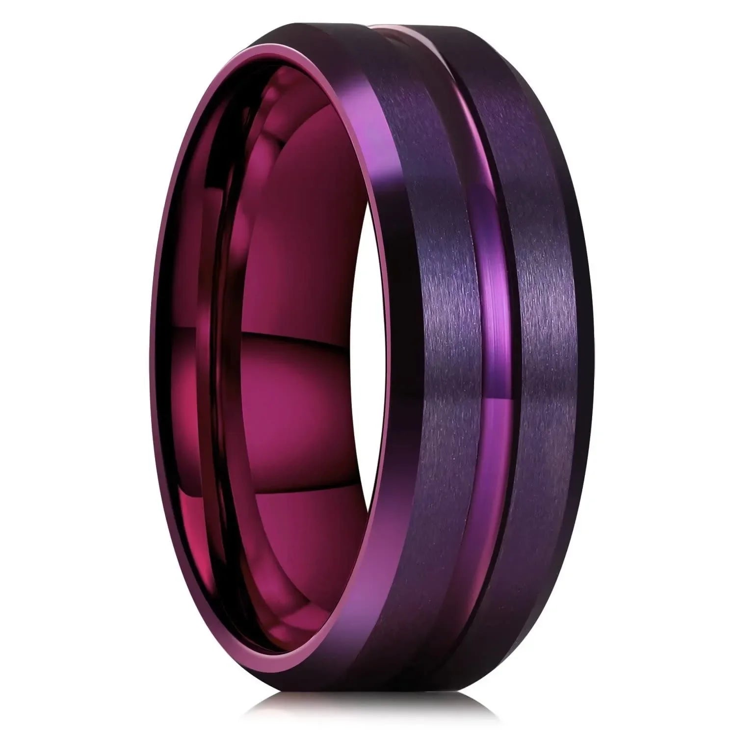 Purple Titanium Steel Promise Ring - Jeglowstore