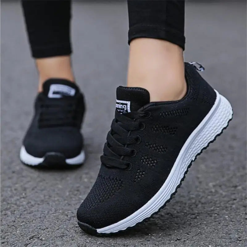 Women’s Breathable White Casual Sneakers