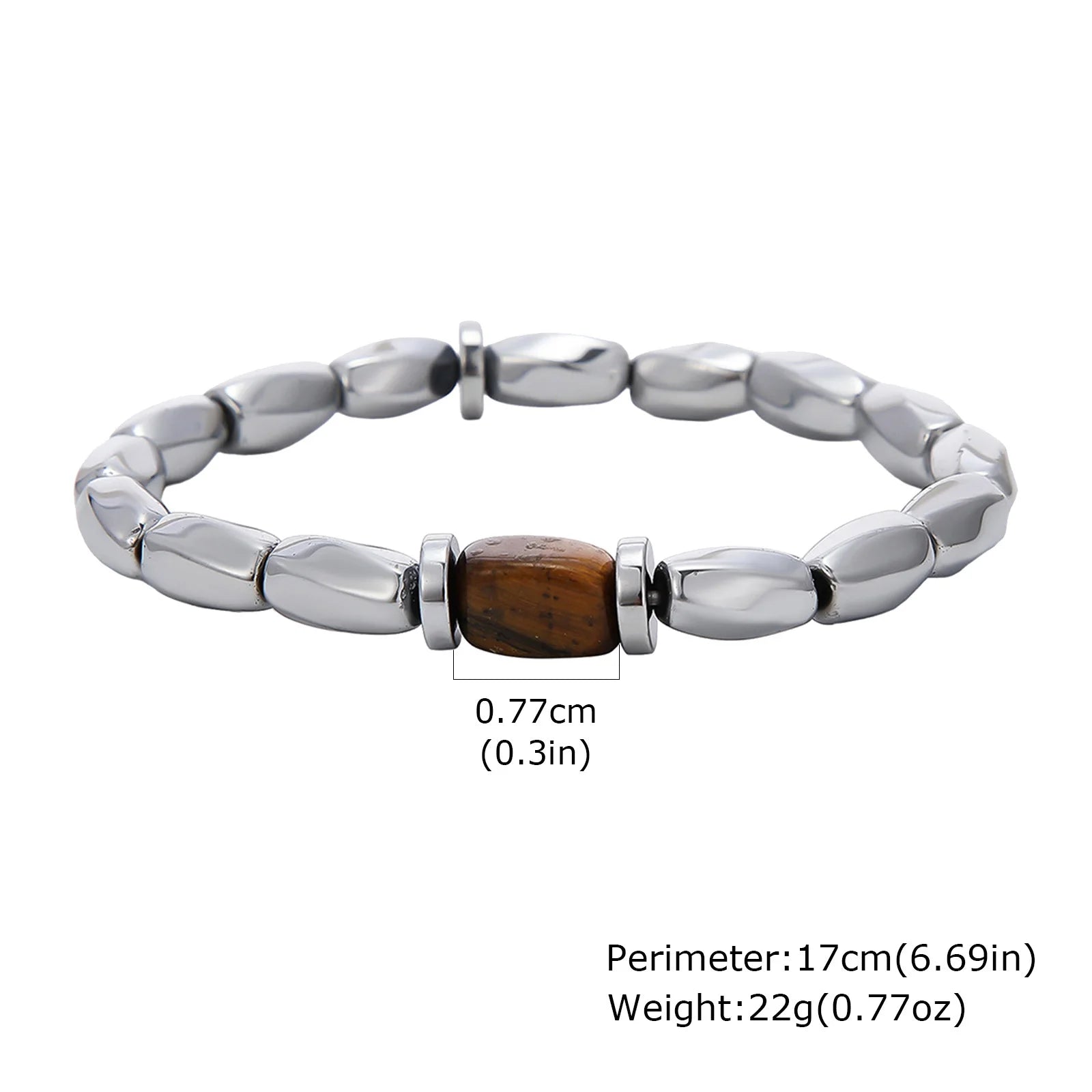 Elastic Tiger Eye Men’s Bracelet - Jeglowstore