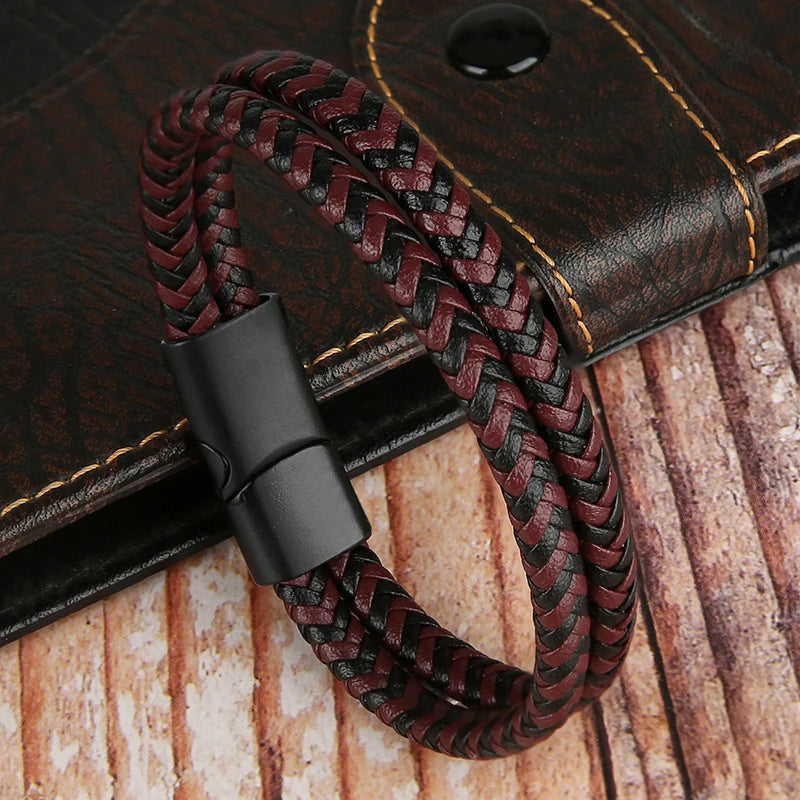 Genuine Leather Double Layer Bracelet - Jeglowstore