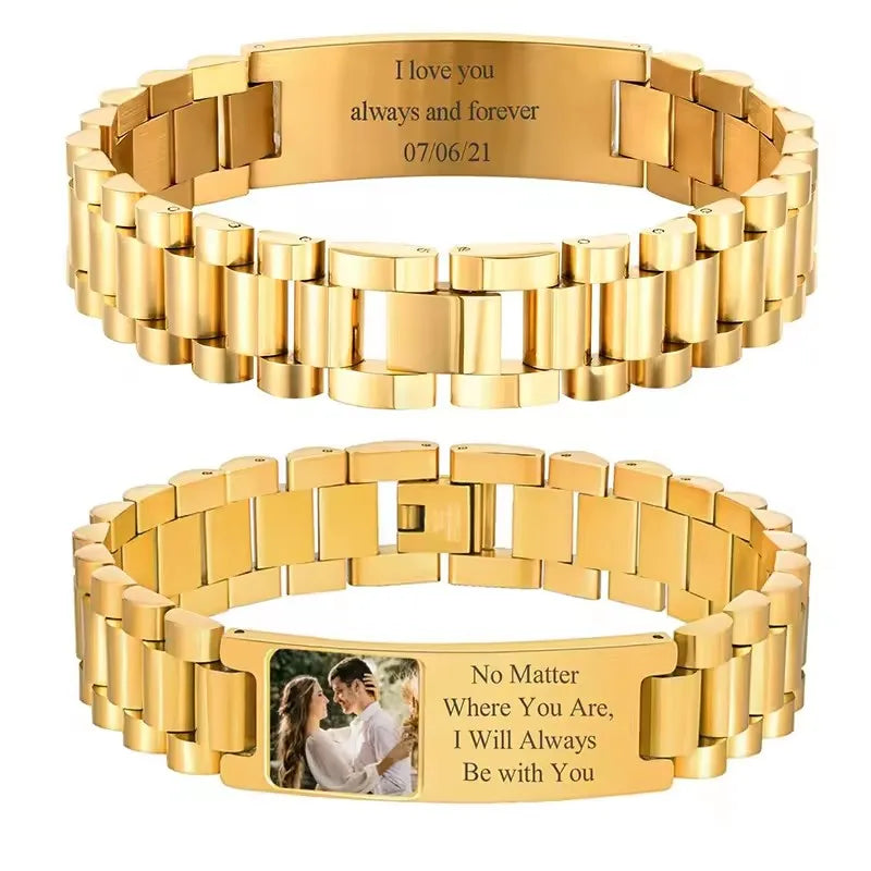 Personalized Stainless Steel ID Bracelet - Jeglowstore