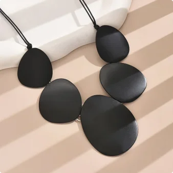 Irregular Round Linked Pendant Necklace - Jeglowstore