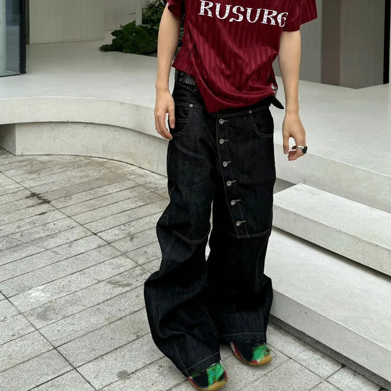 Men’s Hip Hop Wide Jeans - Jeglowstore
