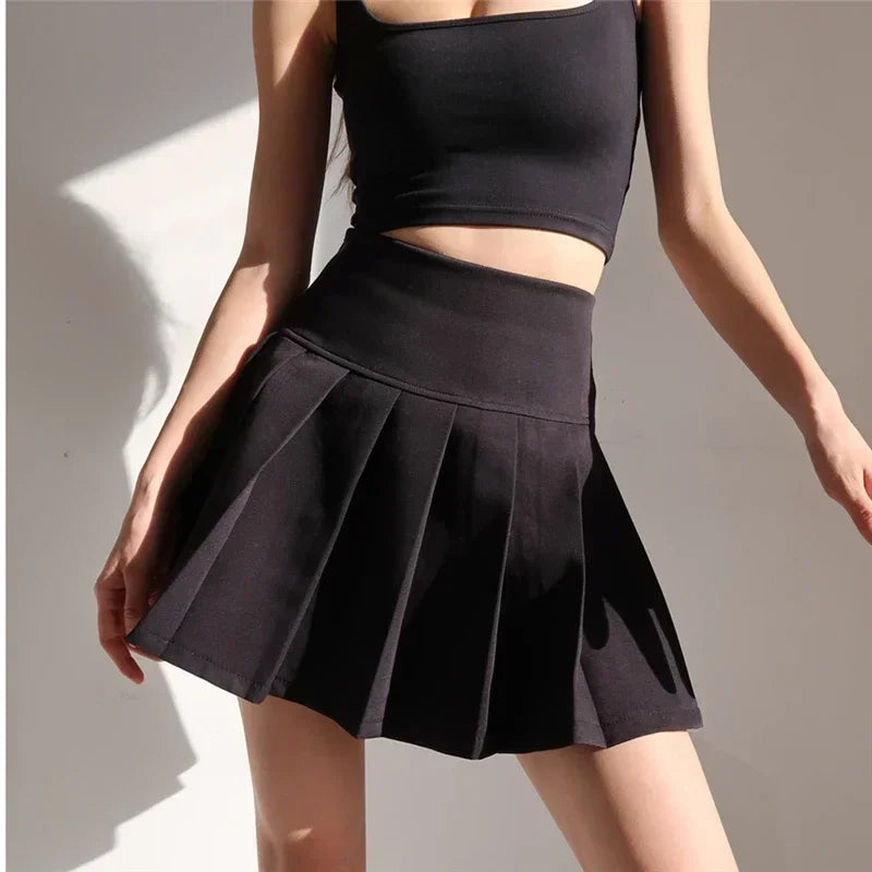 High Waist Pleated Mini Skirt - Jeglowstore