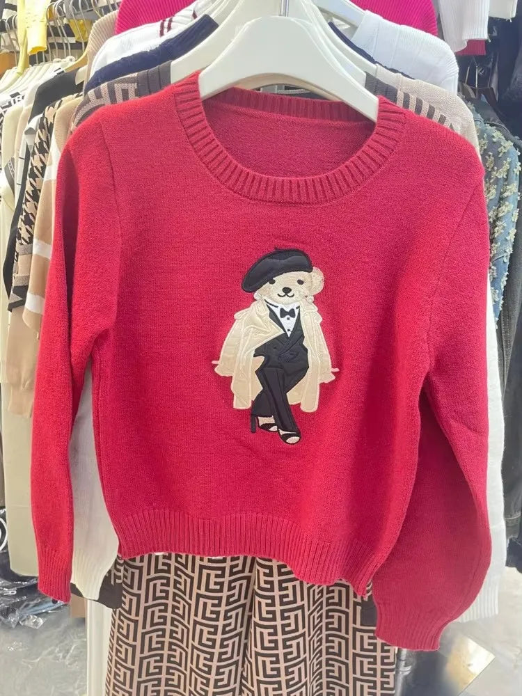 Women’s Luxury Bear Knit Sweater - Jeglowstore