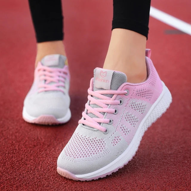Women’s Breathable Mesh Lace-Up Sneakers - Jeglowstore