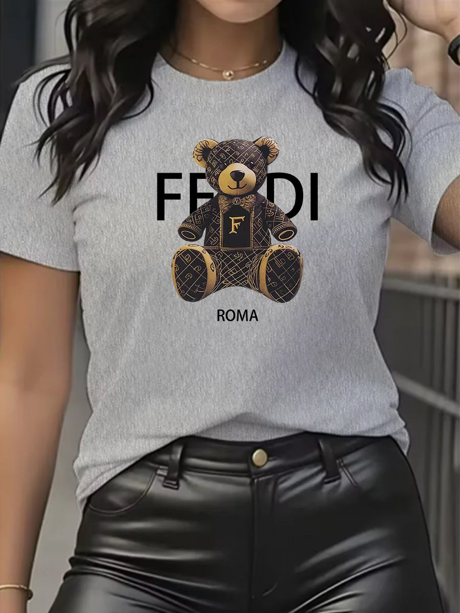 Women’s Teddy Bear Graphic T-Shirt - Jeglowstore