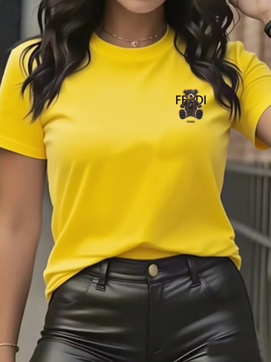 Women’s Teddy Bear Graphic T-Shirt - Jeglowstore