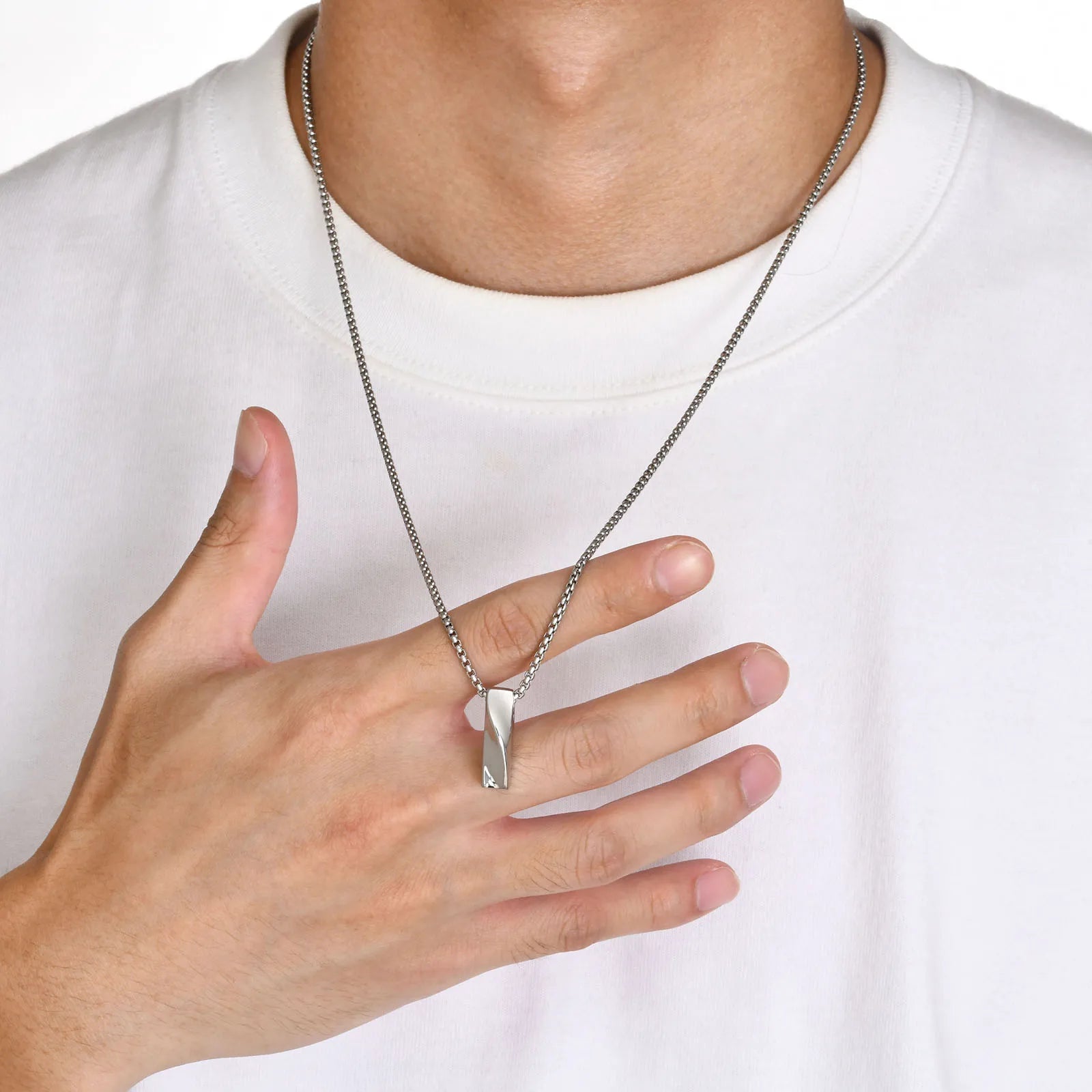 Vnox Small Mobius Bar Necklace - Jeglowstore