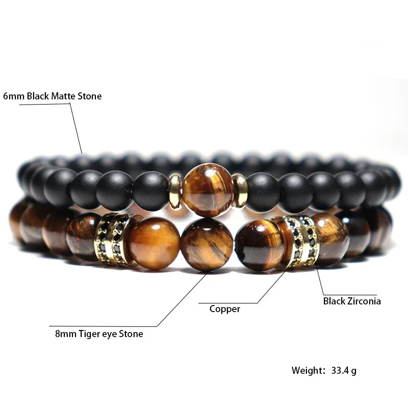 Luxury Tiger Eye Bracelet Set - Jeglowstore