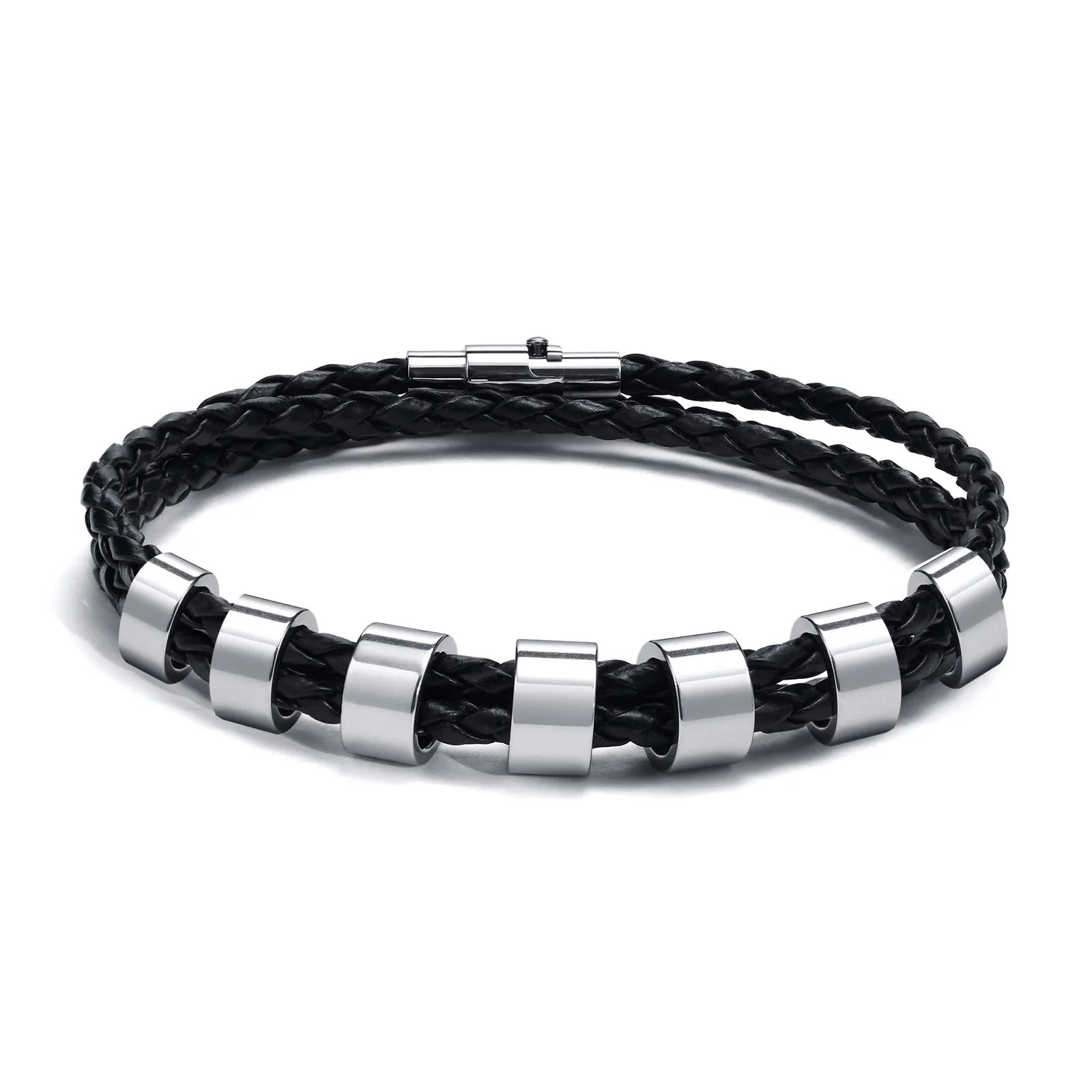Custom Name Braided Leather Men’s Bracelet - Jeglowstore