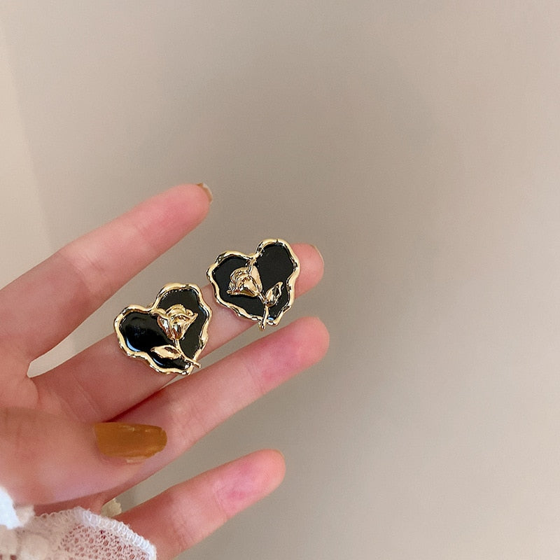 Small Stud Earring For Woman Golden Crystal Shinning Luxury Girl Jewelry Christmas Gift Wedding Accessories Trendy Ear Rings