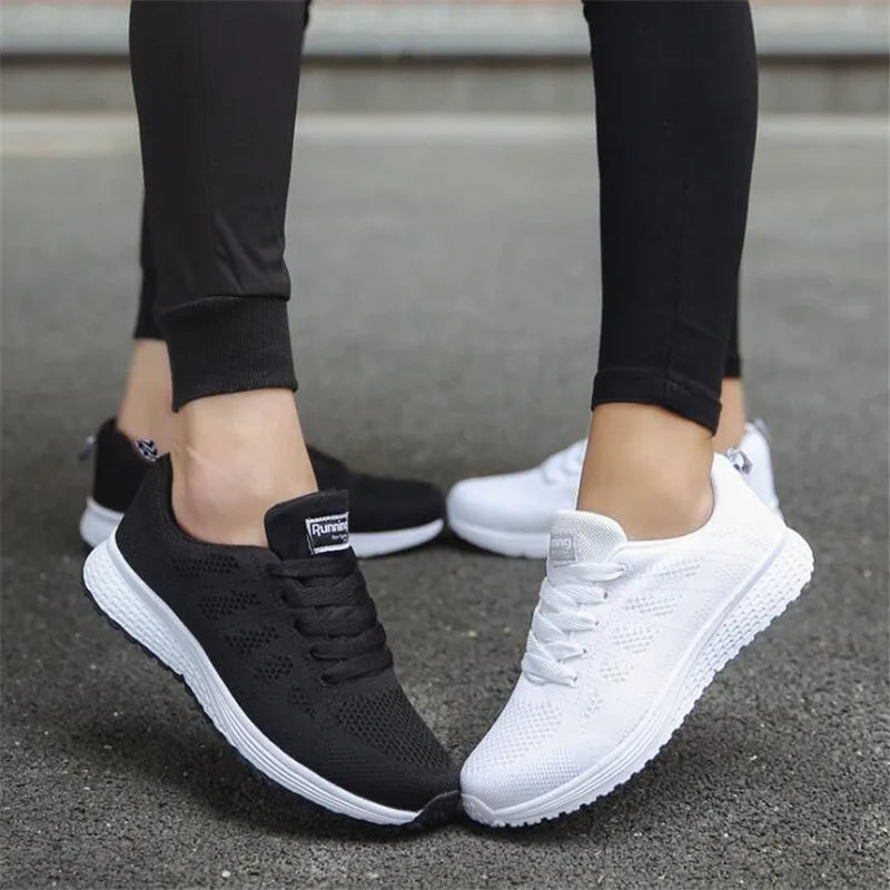 Women’s Breathable White Casual Sneakers