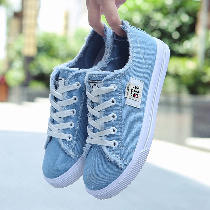 Women Pattern Canvas Sneakers Woman Casual Shoes 2023 Girls Sneakers Ladies Shoes Flat Lace-Up Zapatillas Mujer Chaussure Femme